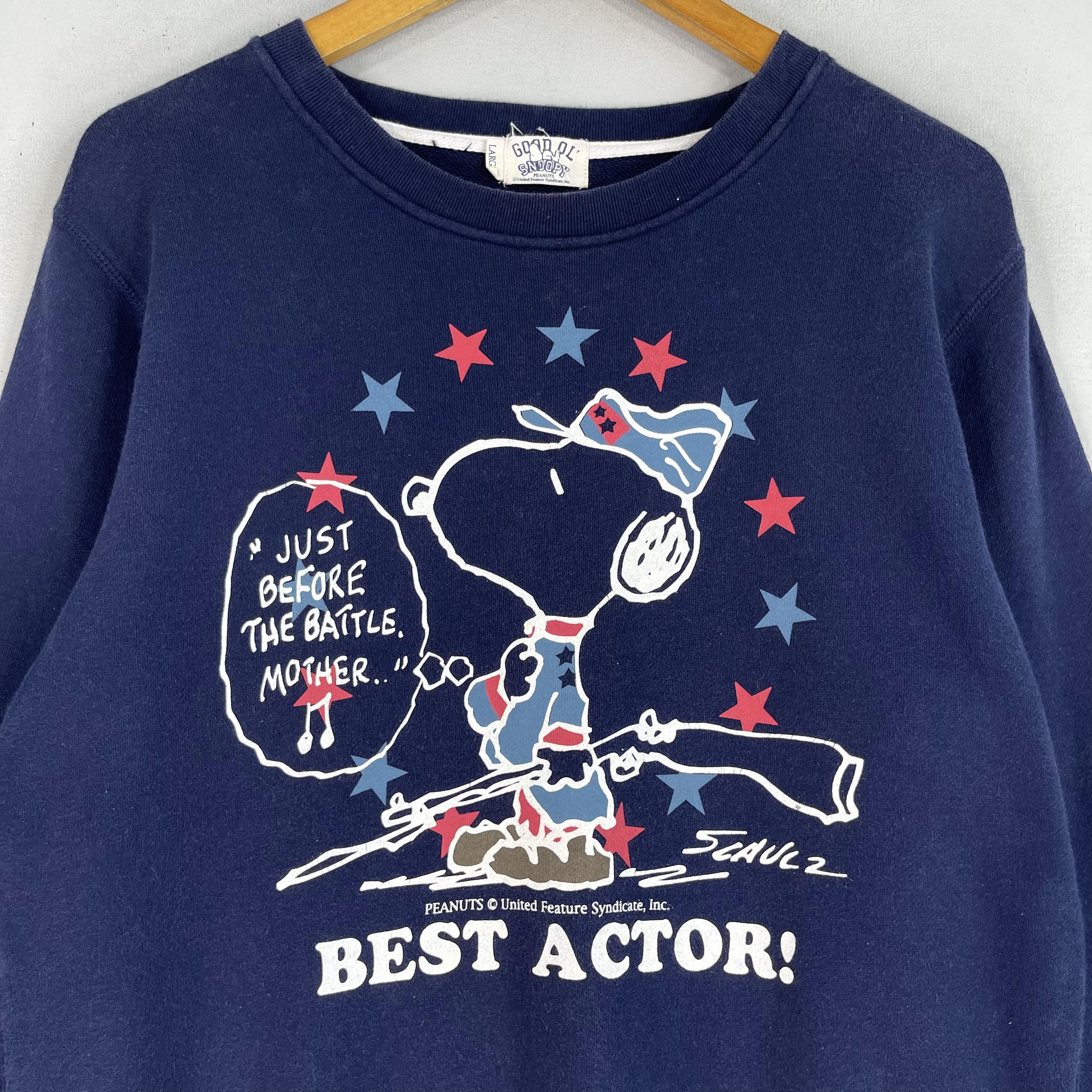 Peanuts × Vintage Vintage 90s SNOOPY Joe Cole Best Actor Printed Sweatshirt Size US M / EU 48-50 / 2 - 2 Thumbnail