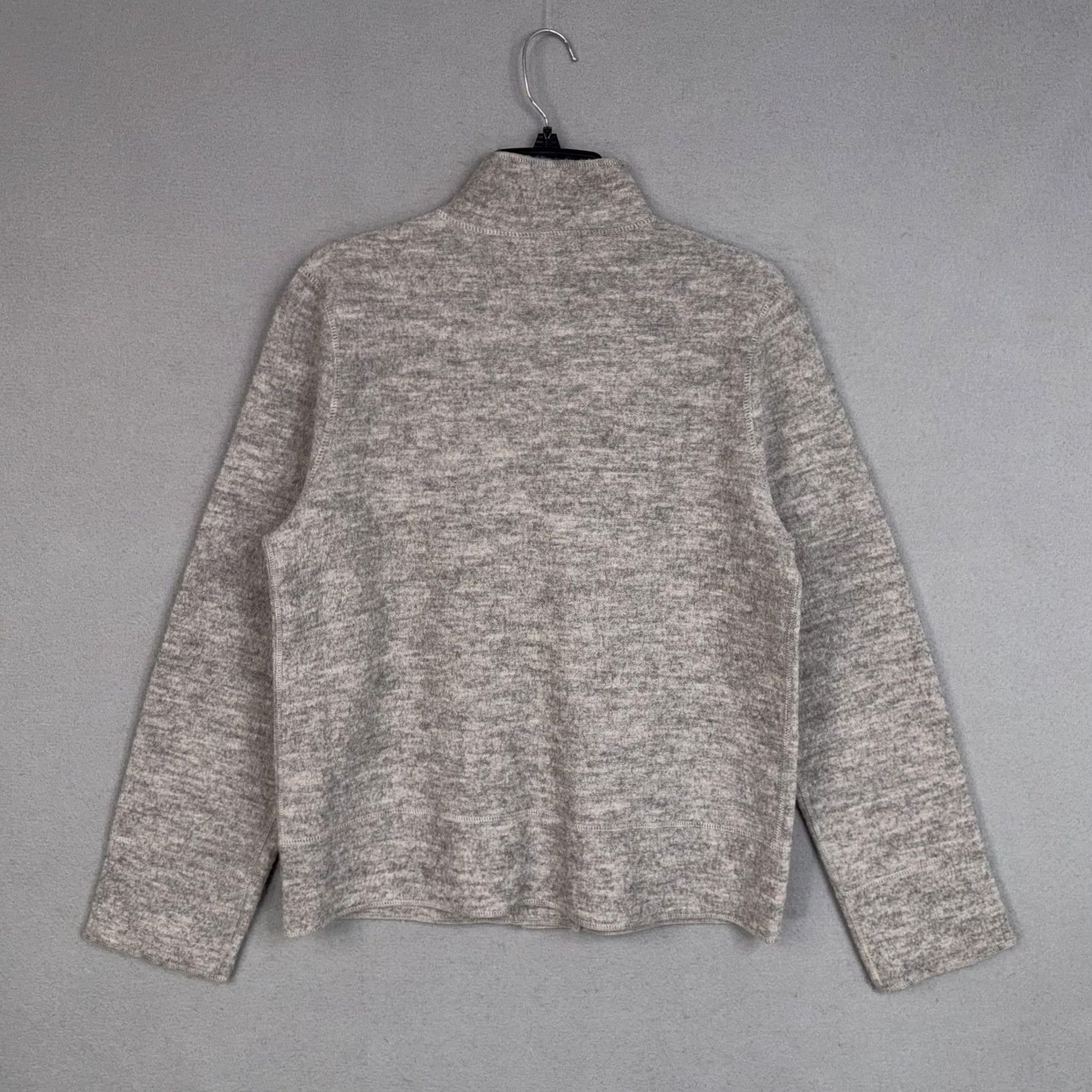 Vintage Carole Little Cardigan Womens Medium Gray 100% Wool Mock Neck Button Sweater Size M / US 6-8 / IT 42-44 - 6 Thumbnail