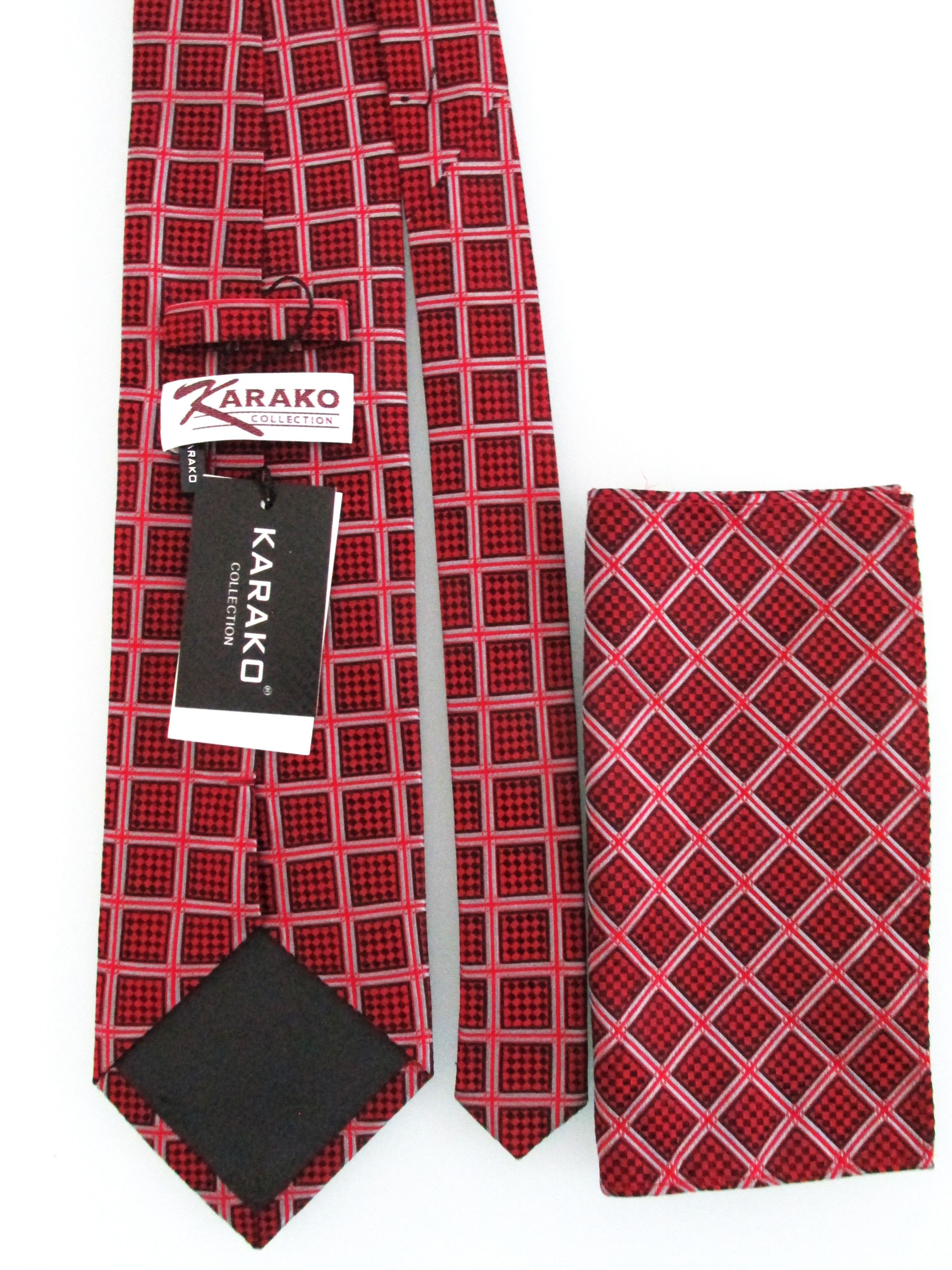 Other Karako Collection (NWT) Men's Silk Tie & Pocket Square Set Size ONE SIZE - 4 Thumbnail