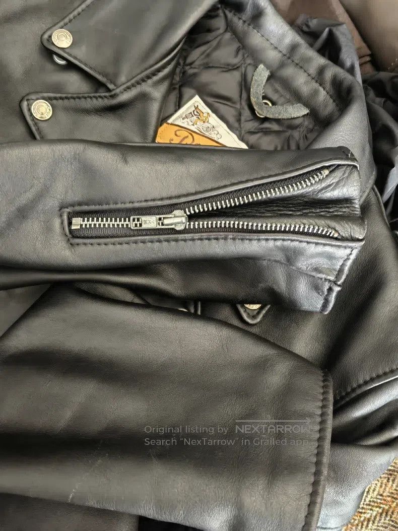 Other Leather biker jacket, heavy cowhide Size US XS / EU 42 / 0 - 6 Thumbnail