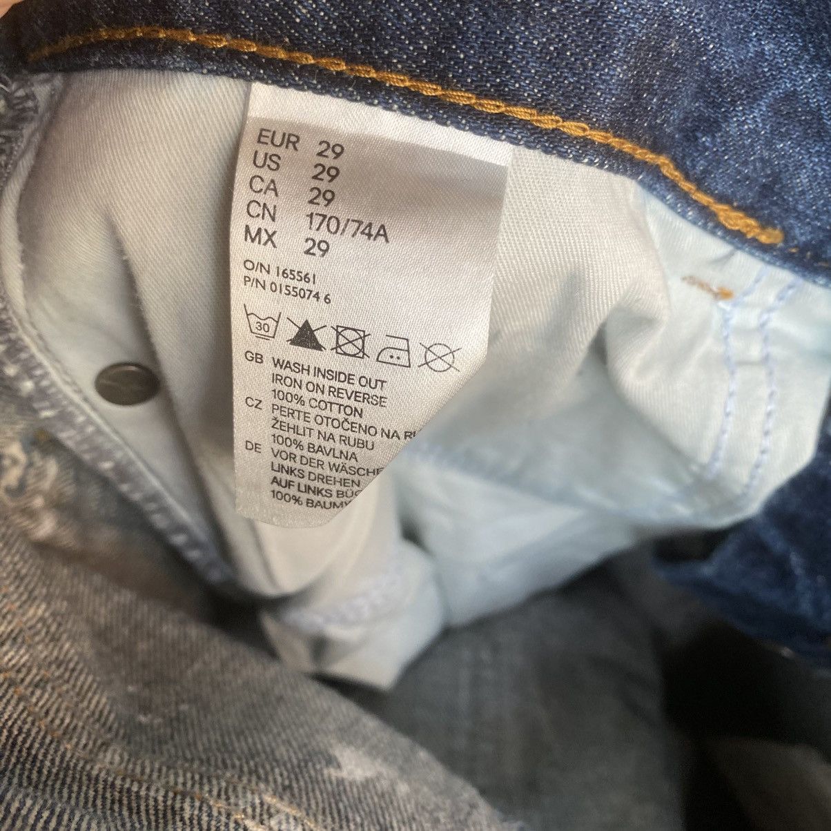Maison Margiela AW12 Margiela x HM White Painted Denim Size US 29 - 6 Thumbnail