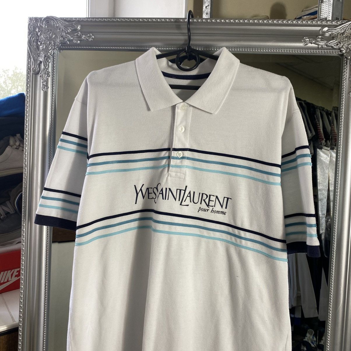 Yves Saint Laurent 90's Vintage Yves Saint Laurent YSL Polo Shirt T-Shirt Tee Size US L / EU 52-54 / 3 - 2 Thumbnail