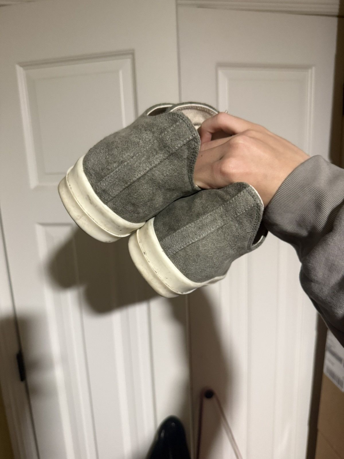 Rick Owens Drkshdw Rick Owens DRKSHDW Grey Suede Ramone Sneakers Size US 8 / EU 41 - 3 Thumbnail