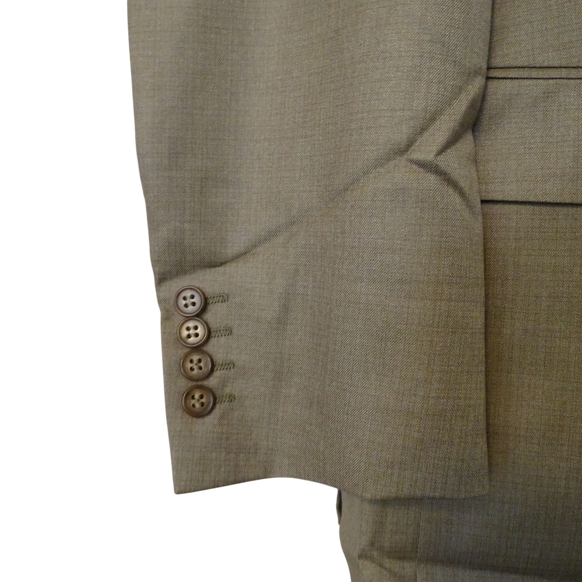 Other Renoir Mens Light Brown 2-Button Suit Jacket Size 38 LONG Size 38L - 3 Thumbnail