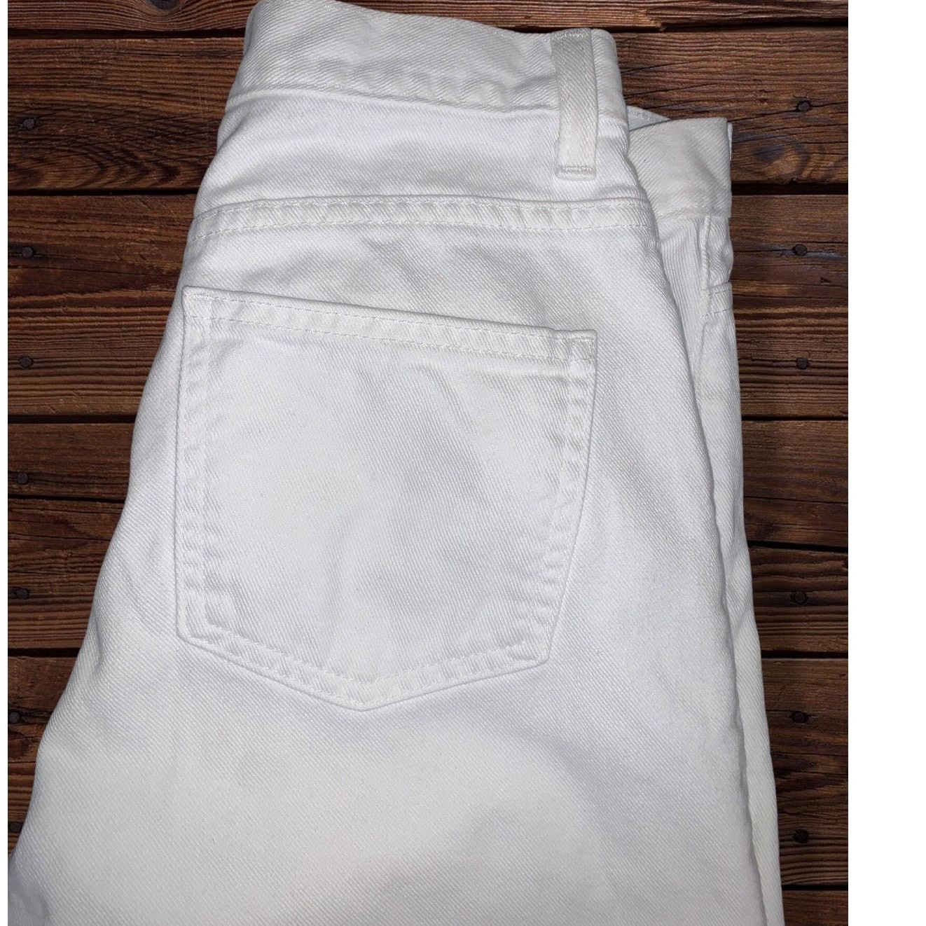 L.L. Bean 90s L.L. Bean White Denim Mom Jeans High Rise Tapered Sz 6 Size 28" / US 6 / IT 42 - 3 Thumbnail