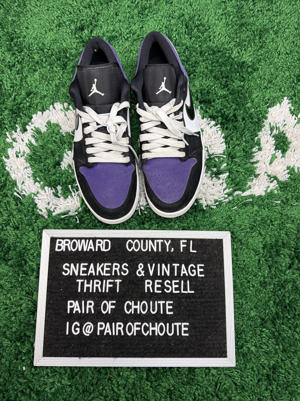 Jordan Brand Air Jordan 1 Low 'Court Purple' 2019 Size US 10 / EU 43 - 3 Thumbnail