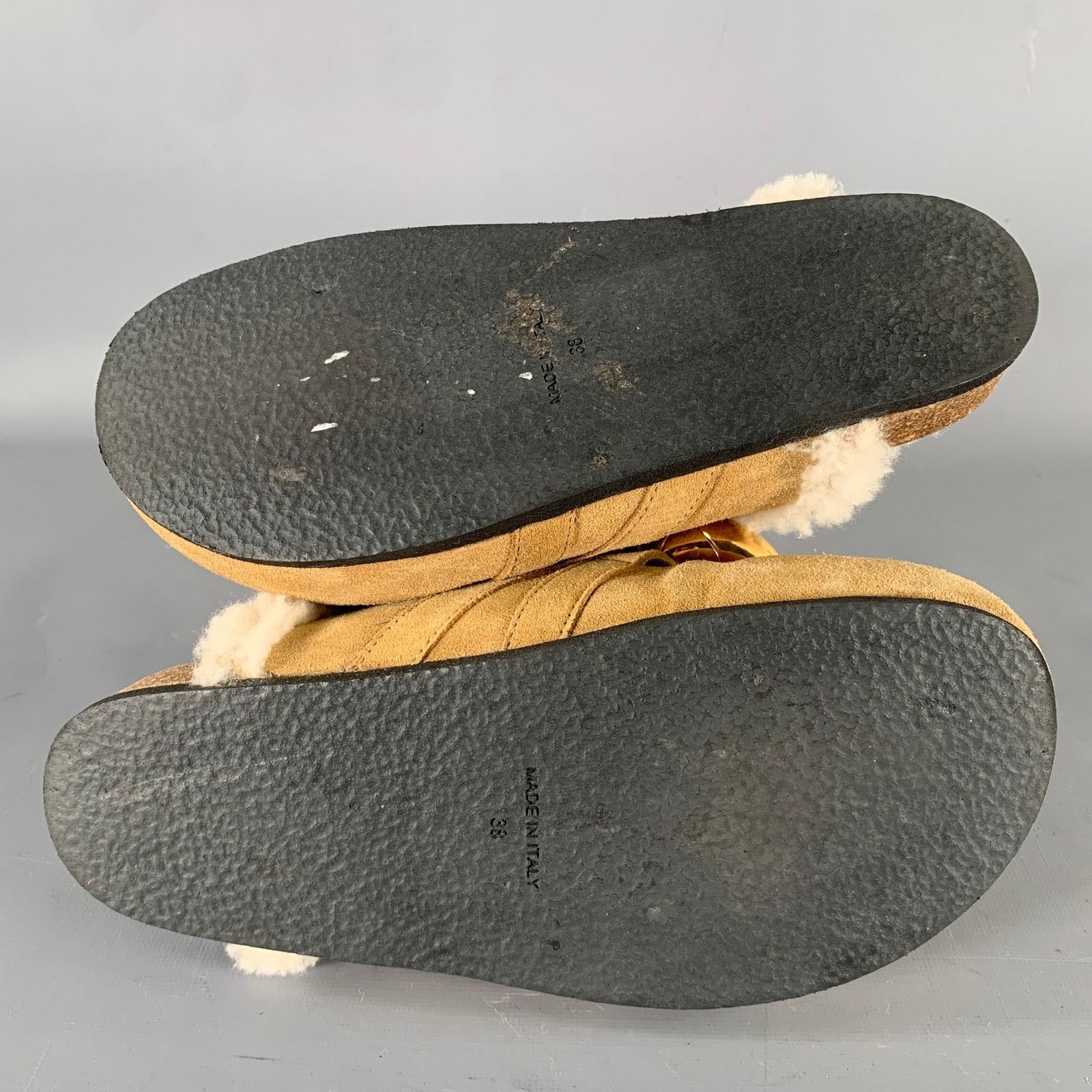 JW Anderson JW ANDERSON Size 6 Tan Gold Suede Mules Flats Size US 6 / IT 36 - 6 Thumbnail