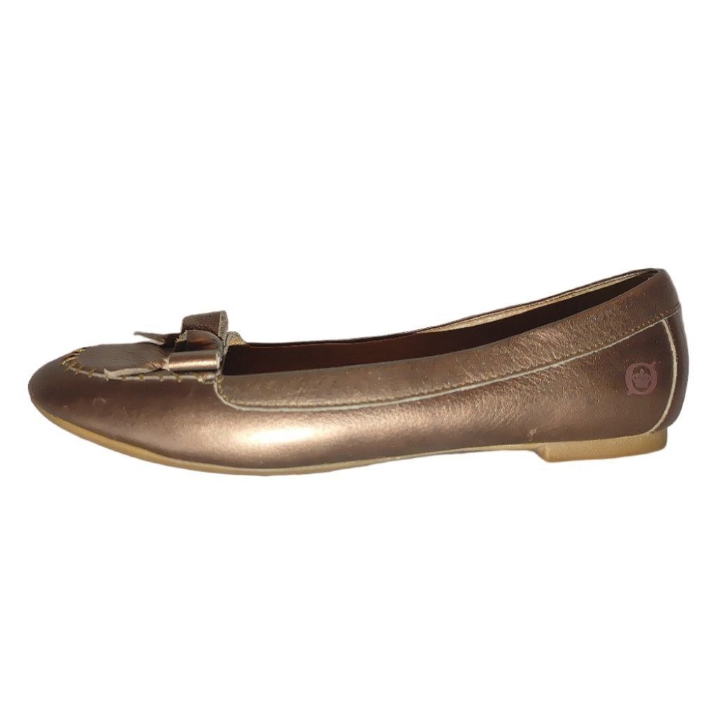 Born Born Louise Metallic Bronze Leather Ballet Flats Size 7.5 Size US 7.5 / IT 37.5 - 3 Thumbnail