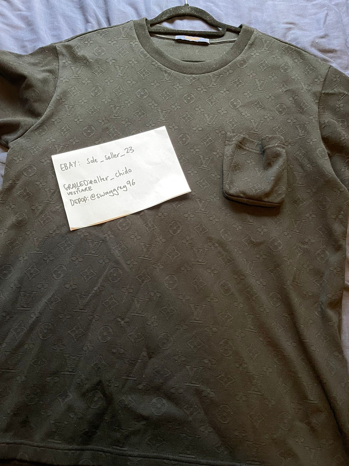 Louis Vuitton LV Signature 3D Pocket Monogram T-Shirt Black XXL