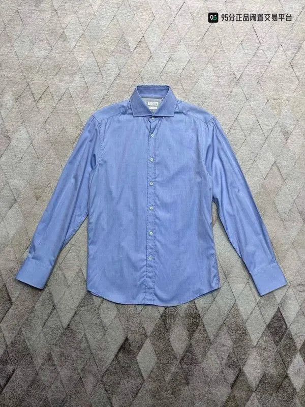 Brunello Cucinelli Brunello Cucinelli Men's Blue Lapel Button Long. Size US S / EU 44-46 / 1 - 6 Thumbnail