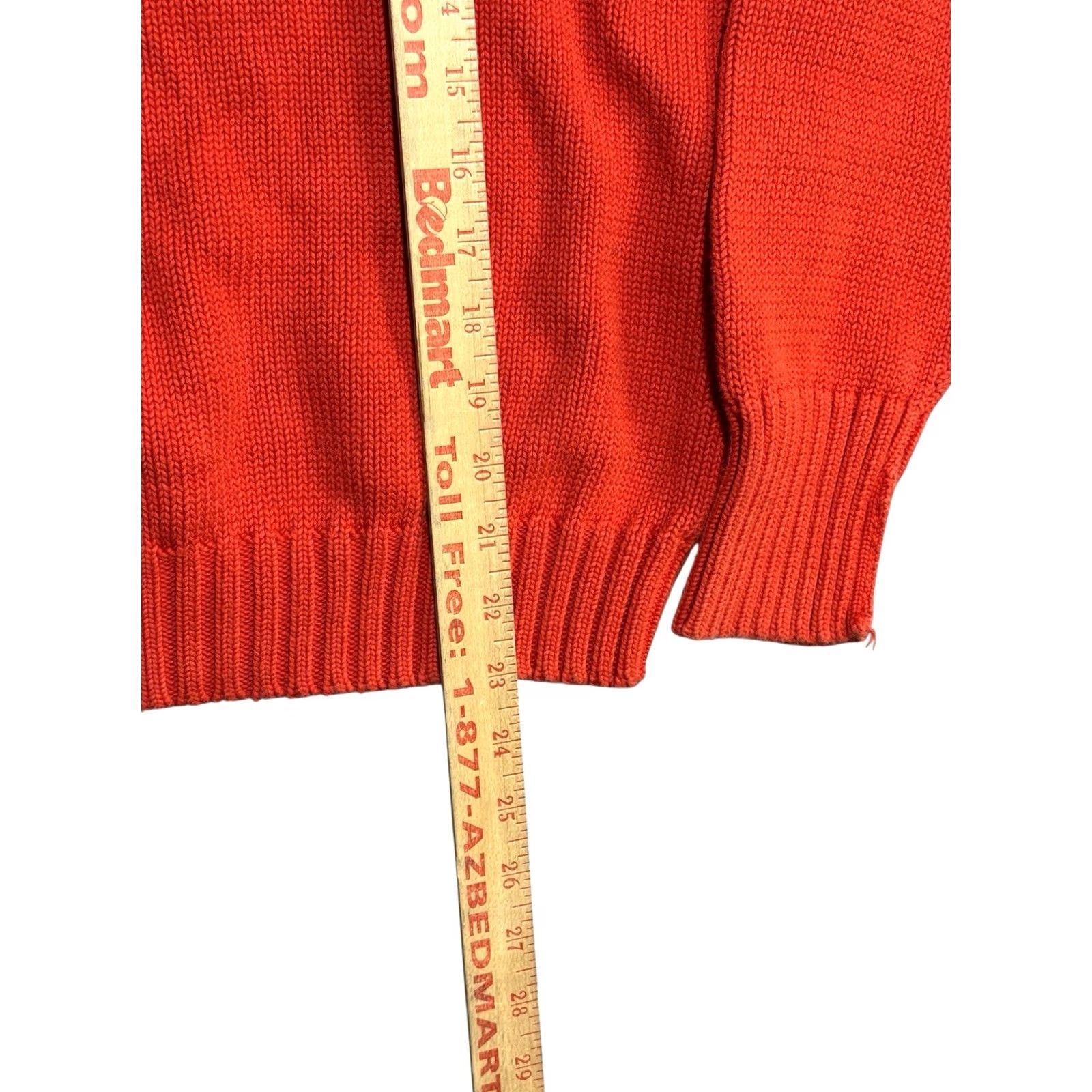 Polo Ralph Lauren VINTAGE Polo Ralph Lauren Sweater Mens L Orange Crewneck Cotton Pullover 90s Size US L / EU 52-54 / 3 - 4 Thumbnail
