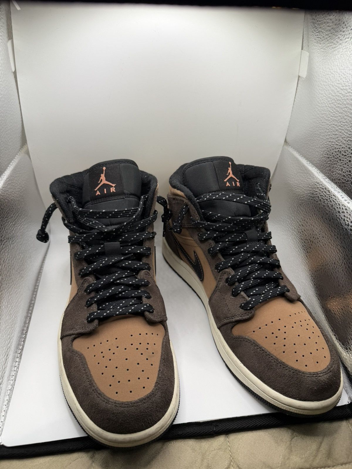 Nike Air Jordan 1 Mid SE 'Dark Chocolate' 2021 Size US 9 / EU 42 - 6 Thumbnail