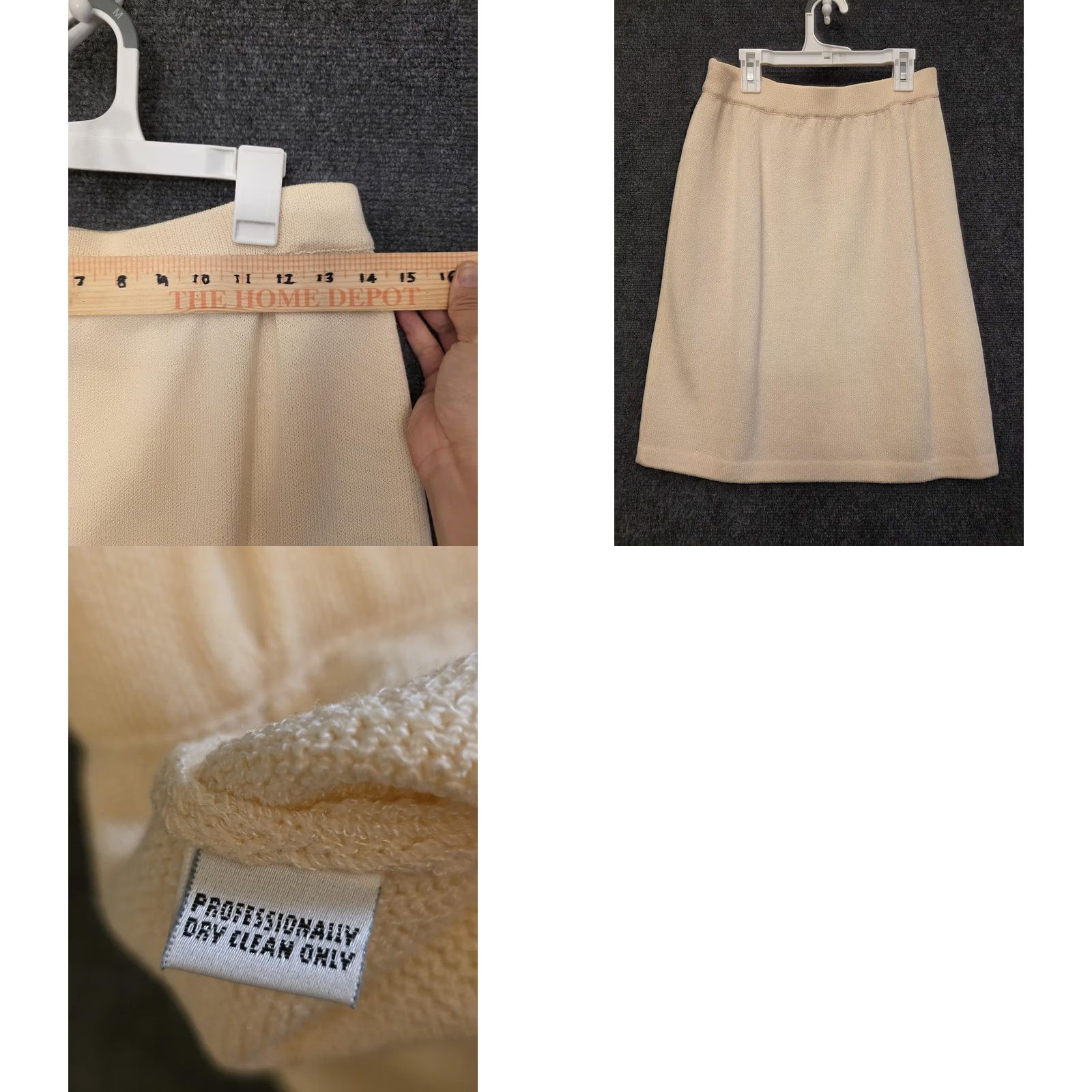 St. John St. John Set Womens S Beige Sequin Stripe Sleeveless Sweater Skirt 2 Piece - Party/Cocktail Outfit Size S / US 4 / IT 40 - 10 Thumbnail