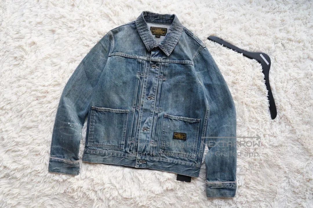 Neighborhood Blue Denim Jacket with Button Front and Pockets - Size S. Size US S / EU 44-46 / 1 - 4 Thumbnail