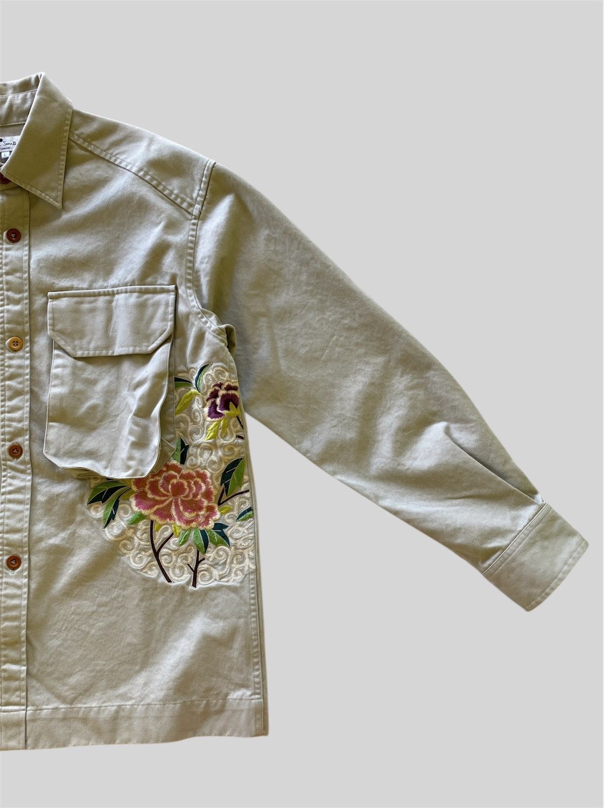 Paul Smith ARCHIVES❗️Vintage Paul Smith Embroidery Flowers Work Jacket Size US L / EU 52-54 / 3 - 4 Thumbnail