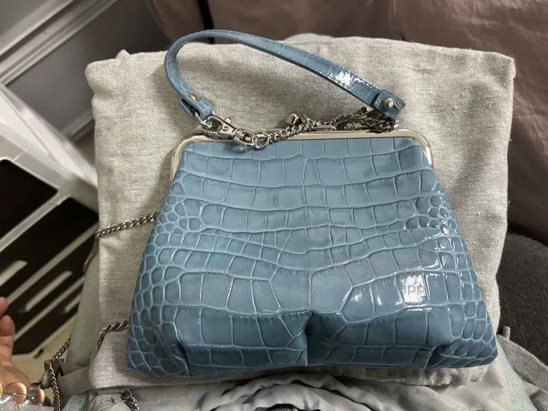 Vivienne Westwood Vivienne Westwood size os Light blue crocodile skin dumplin Size ONE SIZE - 2 Thumbnail