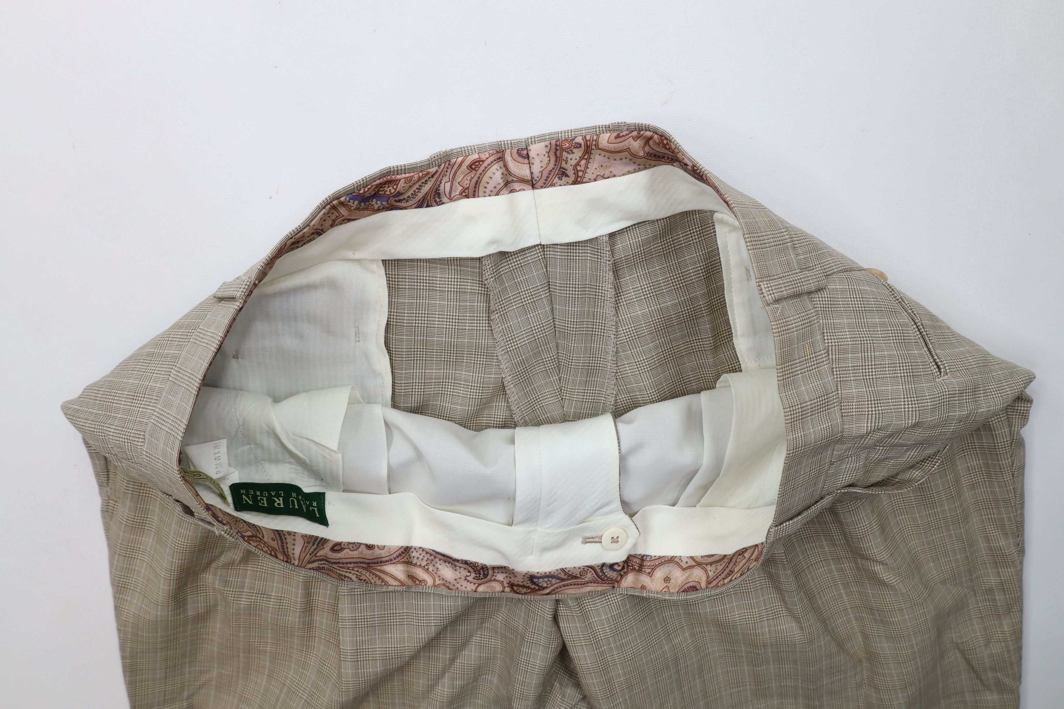 Ralph Lauren Vintage 90s Y2K Ralph Lauren Wool Wide Leg Chino Pants Size US 38 / EU 54 - 9 Thumbnail