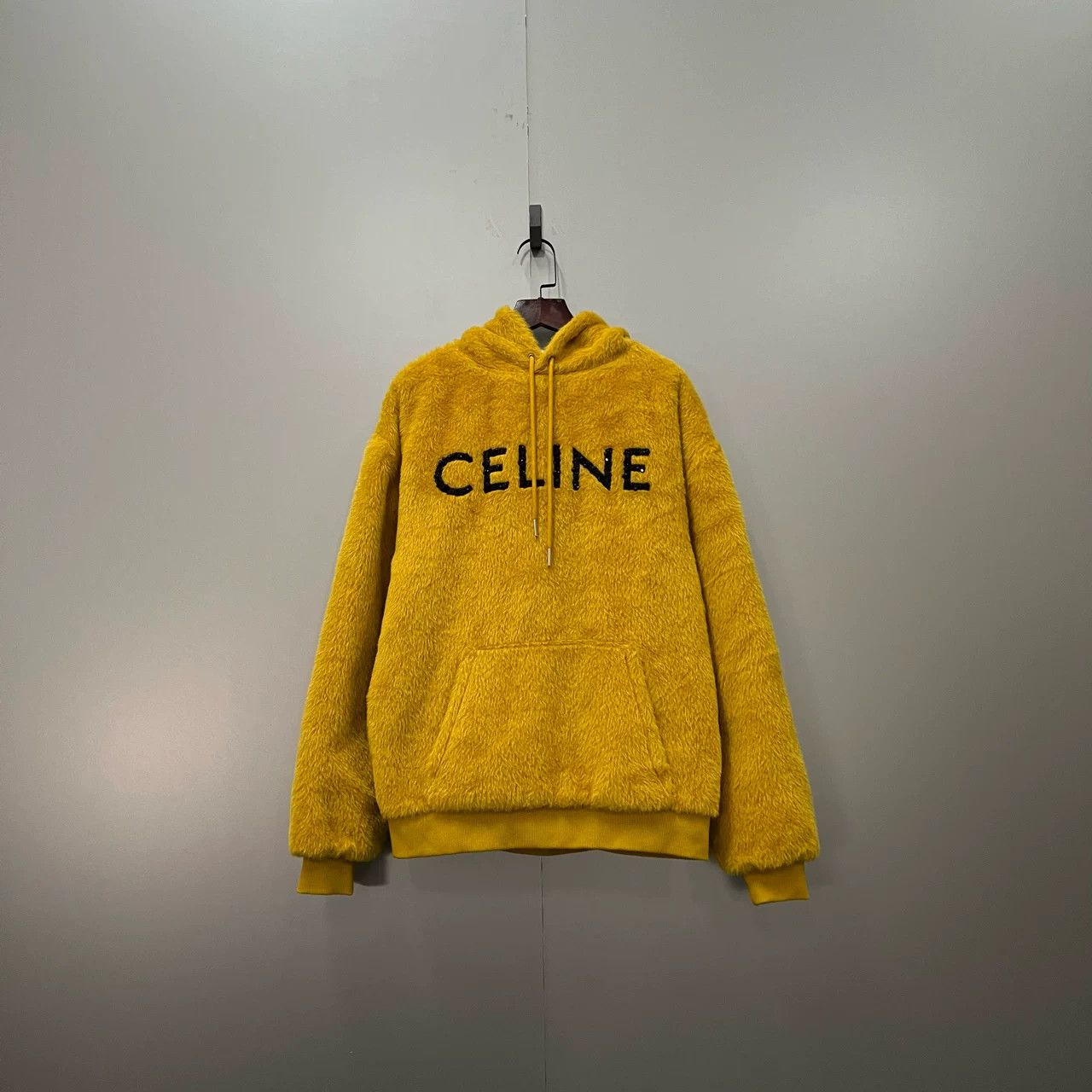 Celine Celine Yellow Sequin Logo Hoodie Size XS / US 0-2 / IT 36-38 - 1 Thumbnail
