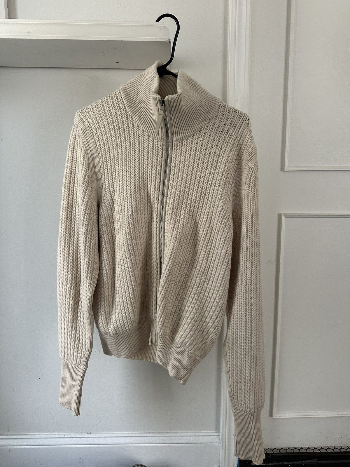 Tom Ford TOM FORD Cashmere Wool Zip Cardigan Leather Trim Size US S / EU 44-46 / 1 - 1 Thumbnail