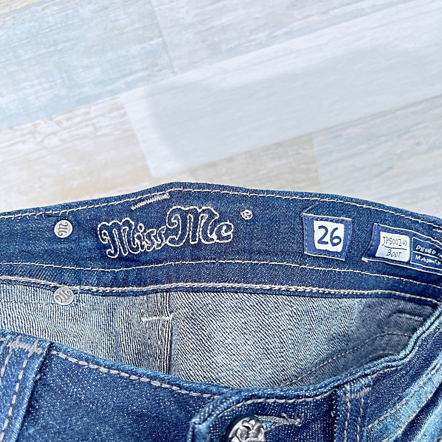 Miss Me Miss Me Embellished Fringe Easy Boot Cut Jeans Womens 26 Size 26" / US 2 / IT 38 - 6 Thumbnail