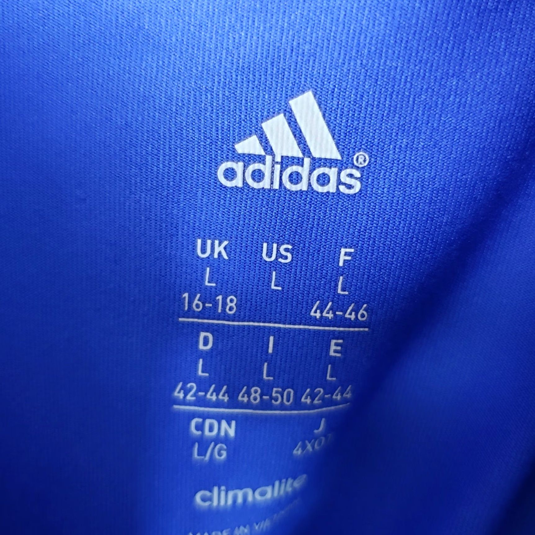 Adidas adidas Womens 1/4 Zip Pullover Shirt L Blue Long Sleeve Thumbholes Size L / US 10 / IT 46 - 6 Thumbnail