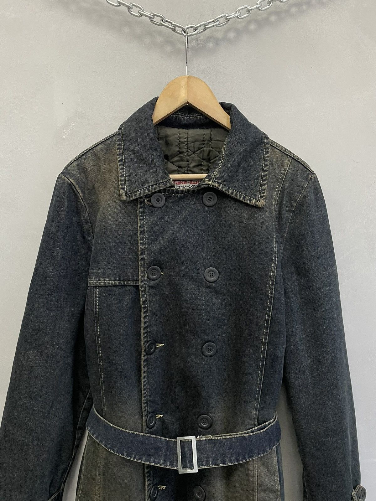 Le Grande Bleu (L.G.B.) Long coat faded blue vintage japan y2k fit if six was nine Size US L / EU 52-54 / 3 - 2 Thumbnail