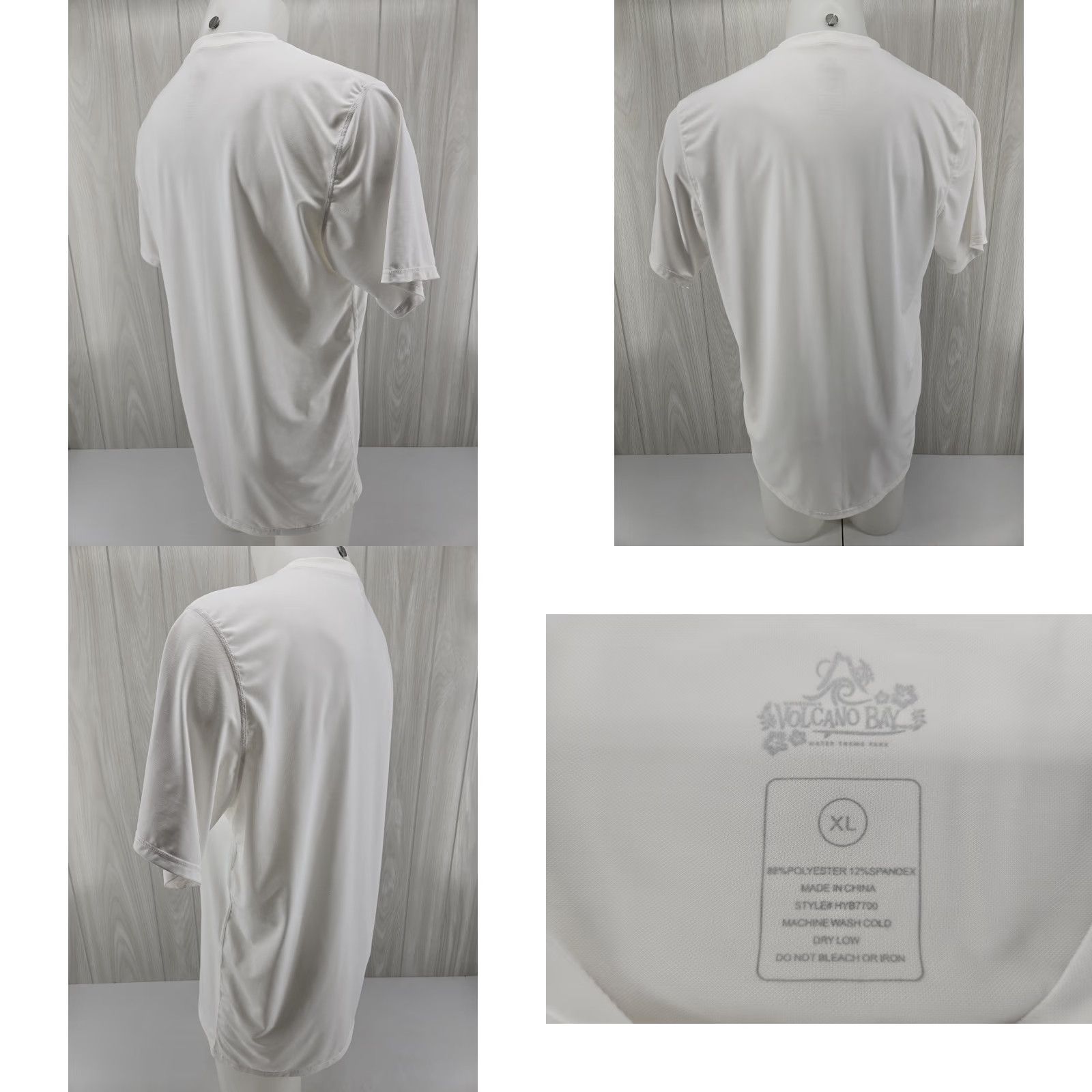 Vintage Volcano Bay T-Shirt White Men's XL Size T-Shirt Ocean Nautical Logo Moisture Wicking Quick Dry Summer Regular Size US XL / EU 56 / 4 - 8 Thumbnail