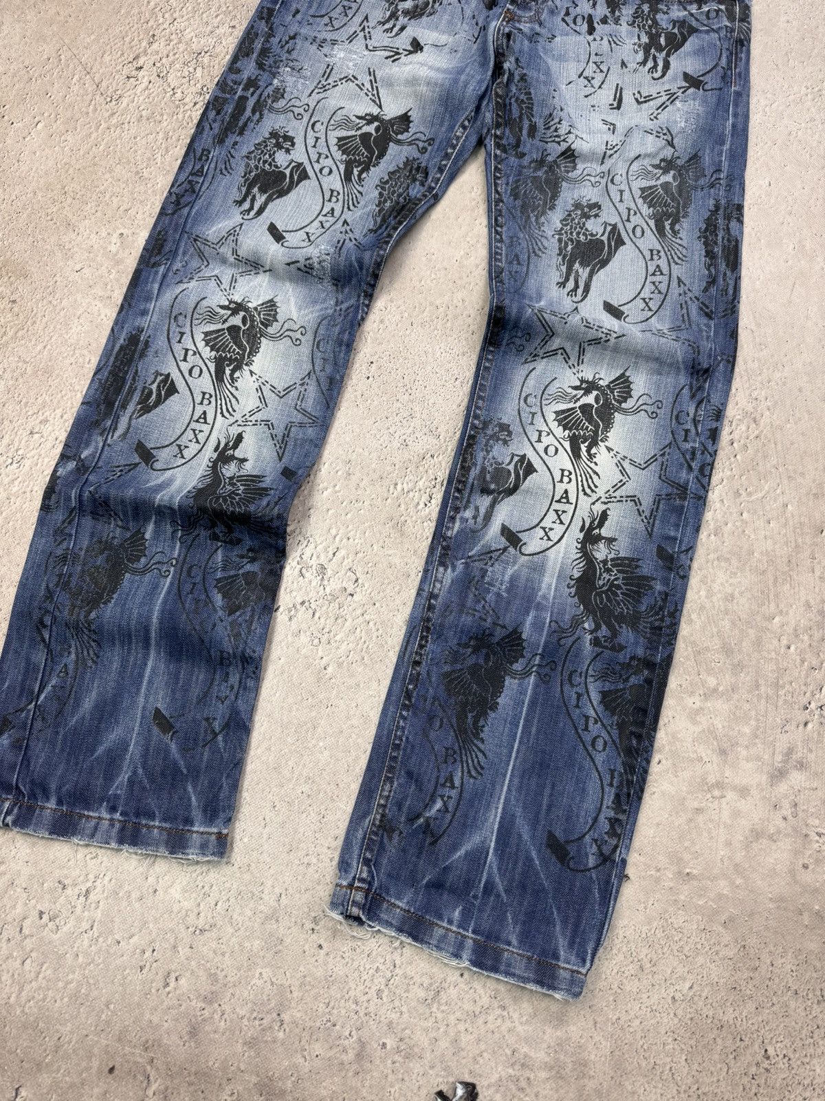 Designer × Ed Hardy Vintage Ed Hardy Style Rhinestones Skeleton Jeans Size US 32 / EU 48 - 2 Thumbnail