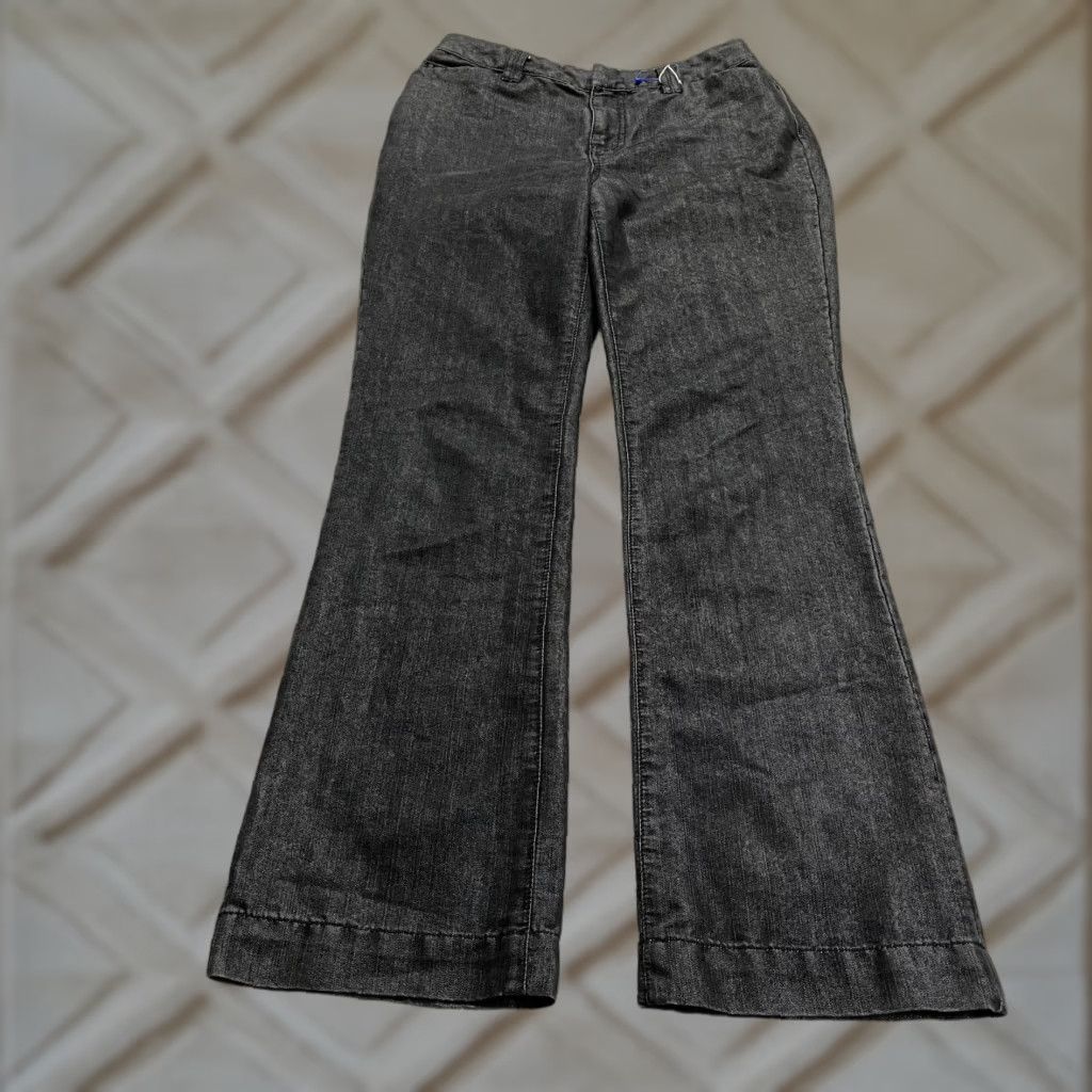 Vintage VINTAGE Chico's Women's Jeans Bootcut 0 Small Gray Dark Denim Cotton Spandex 32-Inch Inseam Size 30" / US 8 / IT 44 - 1 Thumbnail