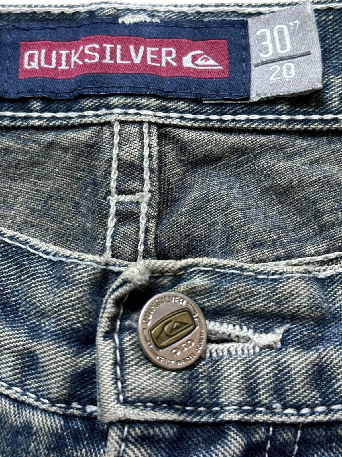 Quiksilver Vintage Quiksilver Carpentre Cargo Grunge Denim Size US 29 - 7 Thumbnail