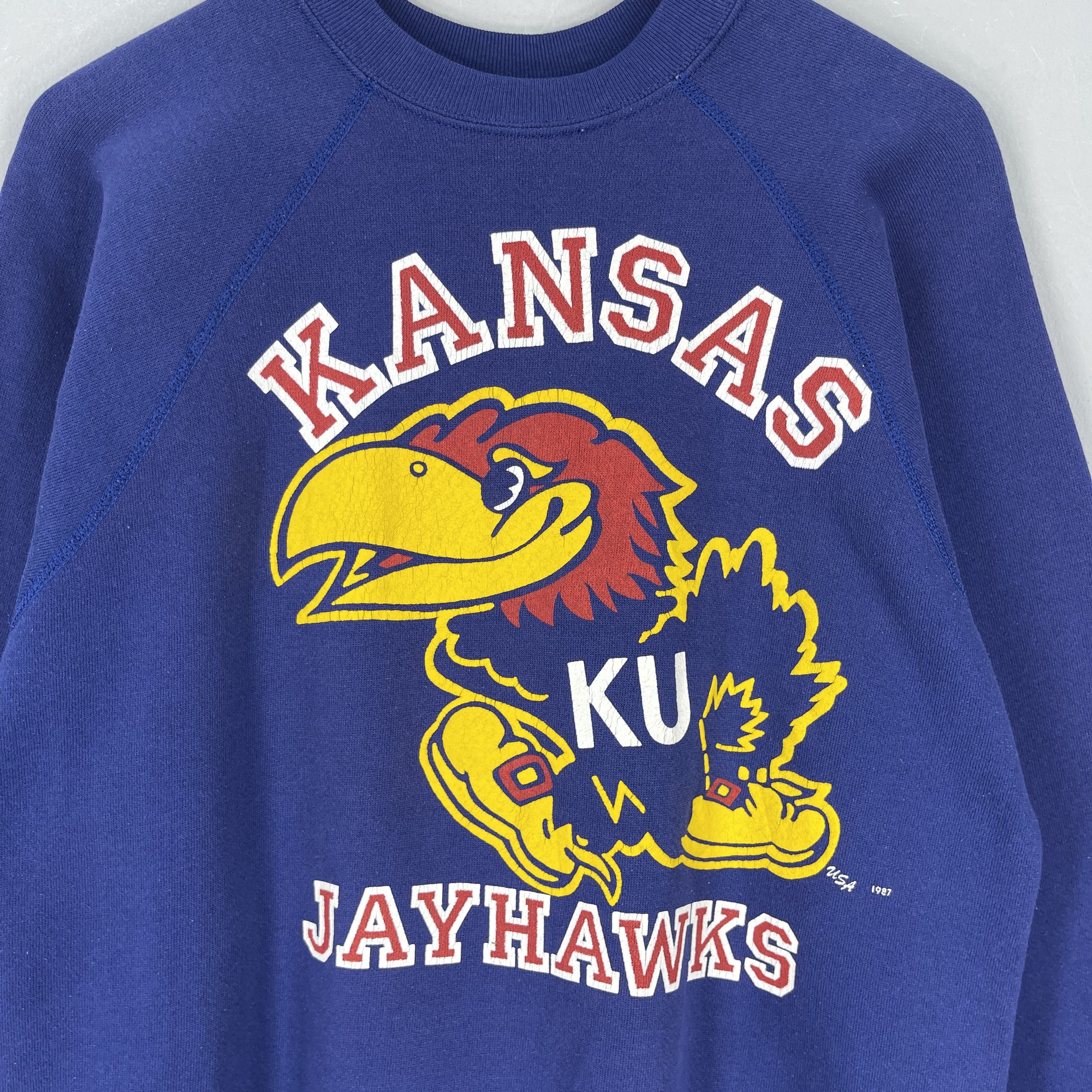 NBA Vintage KENTUCKY JAWHAWKS University Basketball Sweatshirt Size US M / EU 48-50 / 2 - 2 Thumbnail