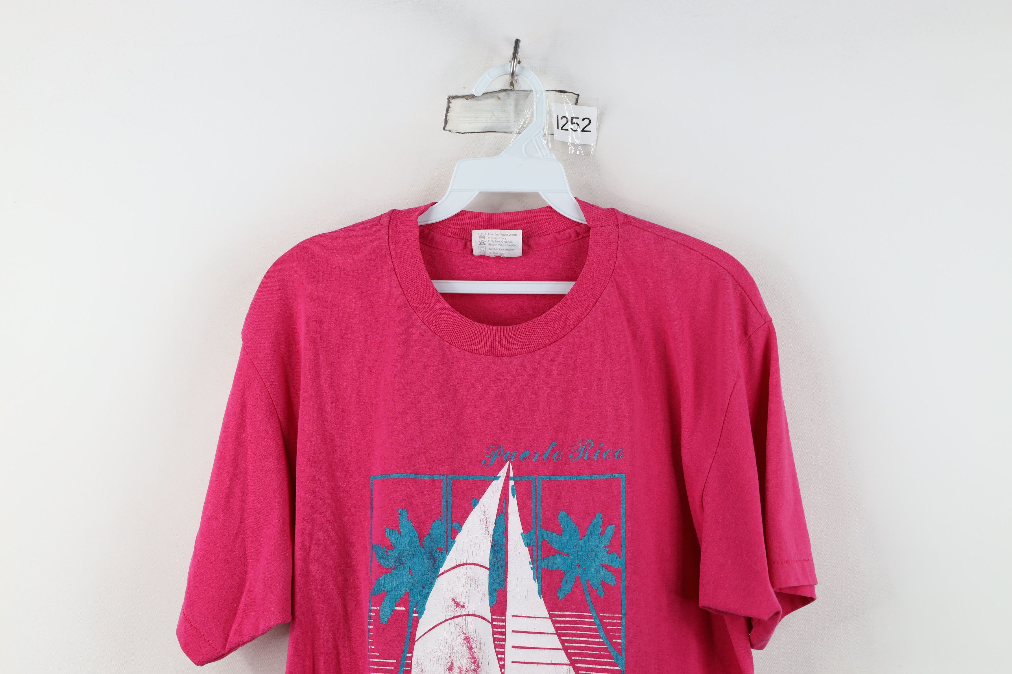 Vintage Vintage 80s 90s Streetwear Puerto Rico Sailboat T-Shirt USA Size L / US 10 / IT 46 - 2 Thumbnail