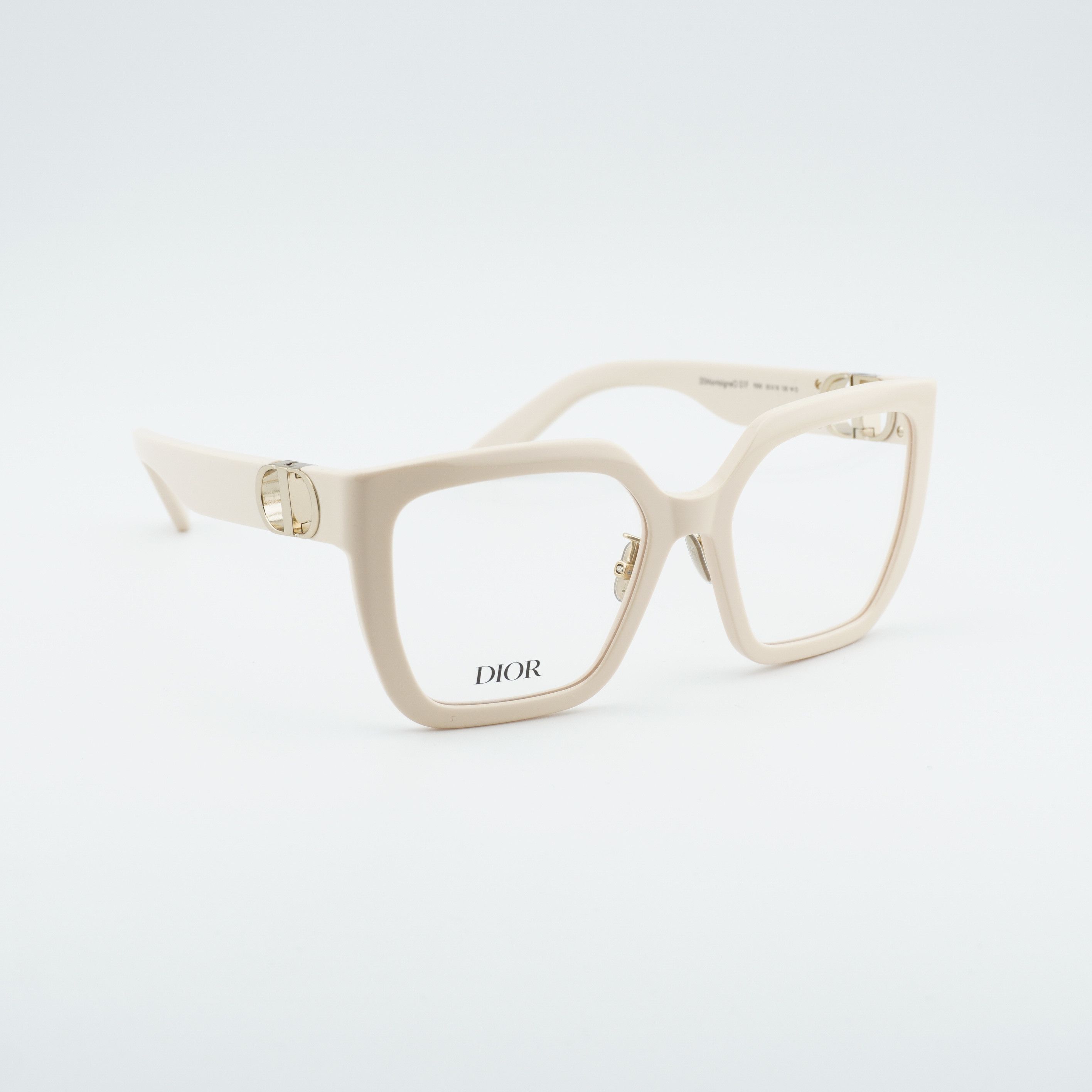 Dior Dior 30MONTAIGNEO S1F 9500 Eyeglasses Ivory 55mm Square Fram Size ONE SIZE - 1 Thumbnail