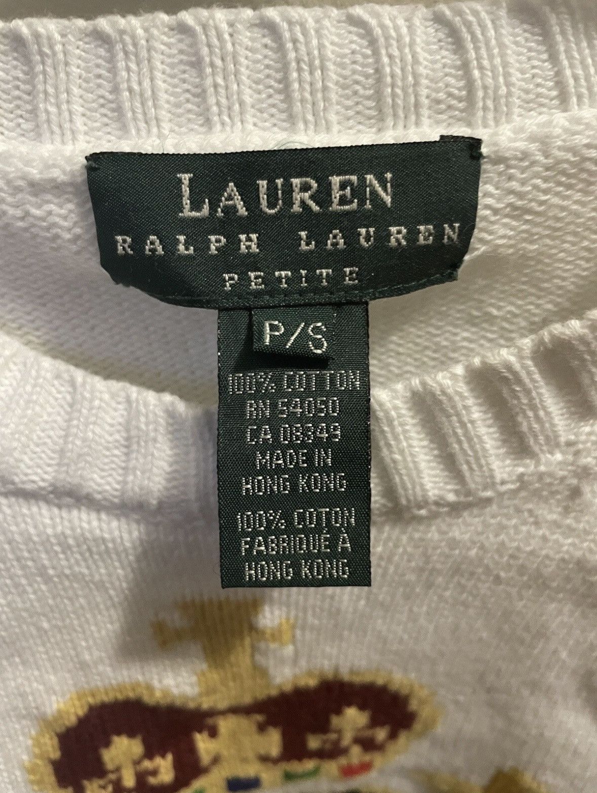 Ralph Lauren VTG 90s Ralph Lauren Crown Creat RRL White Sweater Crewneck Size S / US 4 / IT 40 - 4 Thumbnail