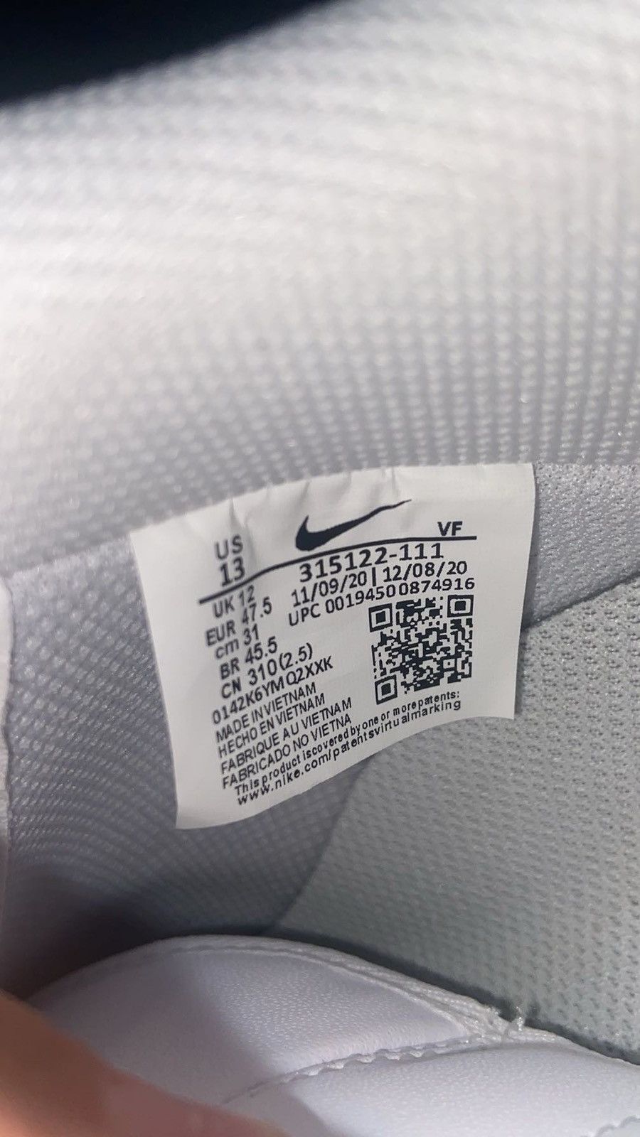 Nike ALL WHITE 07 AIRFORCES Size US 13 / EU 46 - 7 Thumbnail