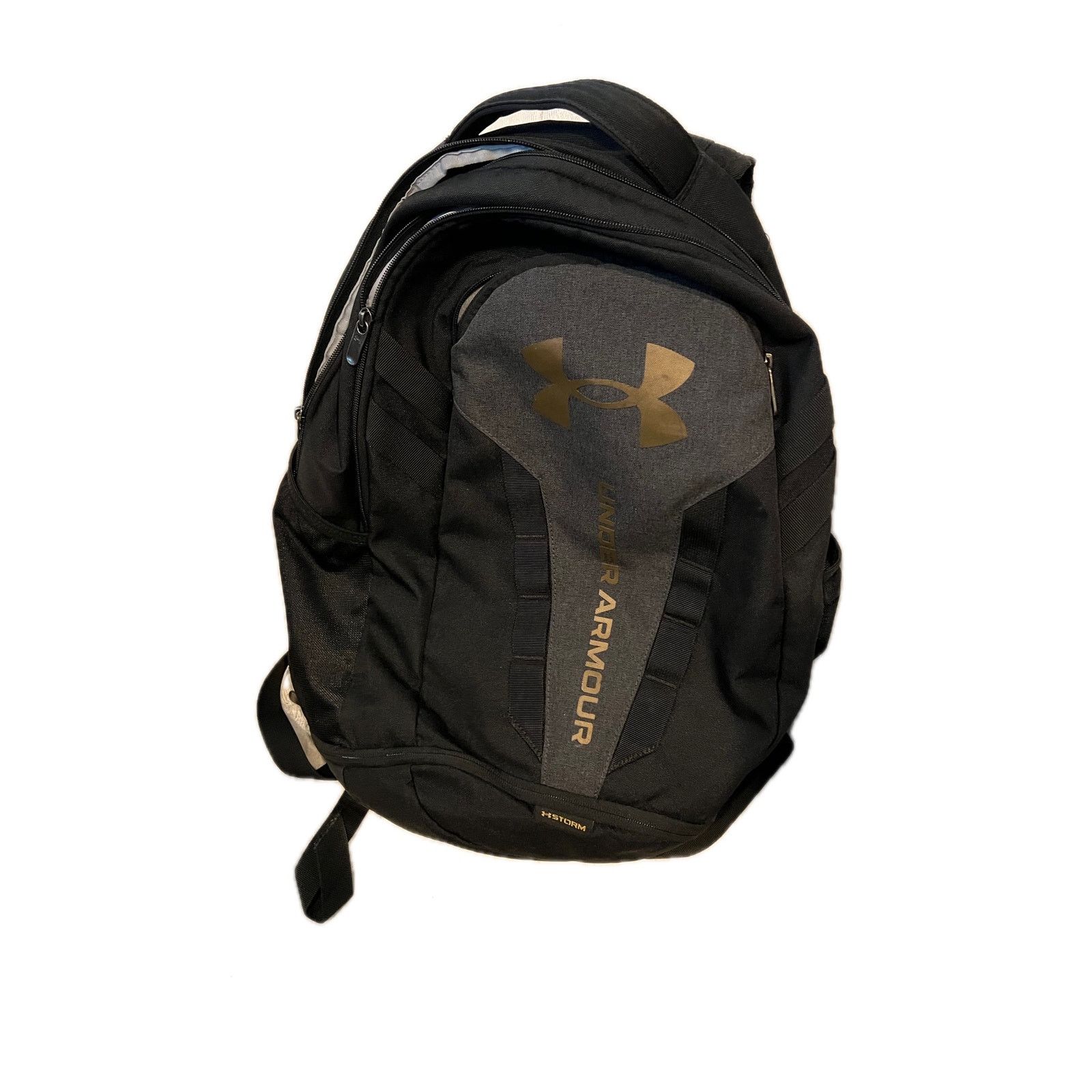 Under Armour Under Armour Gray Black Hustle 5.0 Backpack Size ONE SIZE - 1 Thumbnail