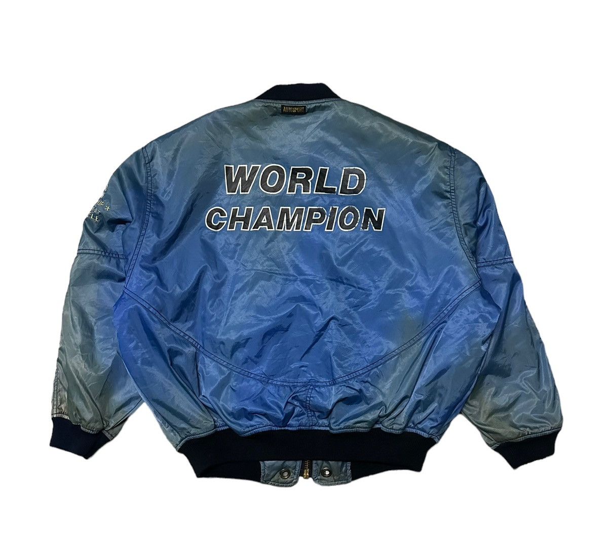 Vintage Sunfaded Vintage Grand prix world champion bomber jacket Size US M / EU 48-50 / 2 - 2 Thumbnail