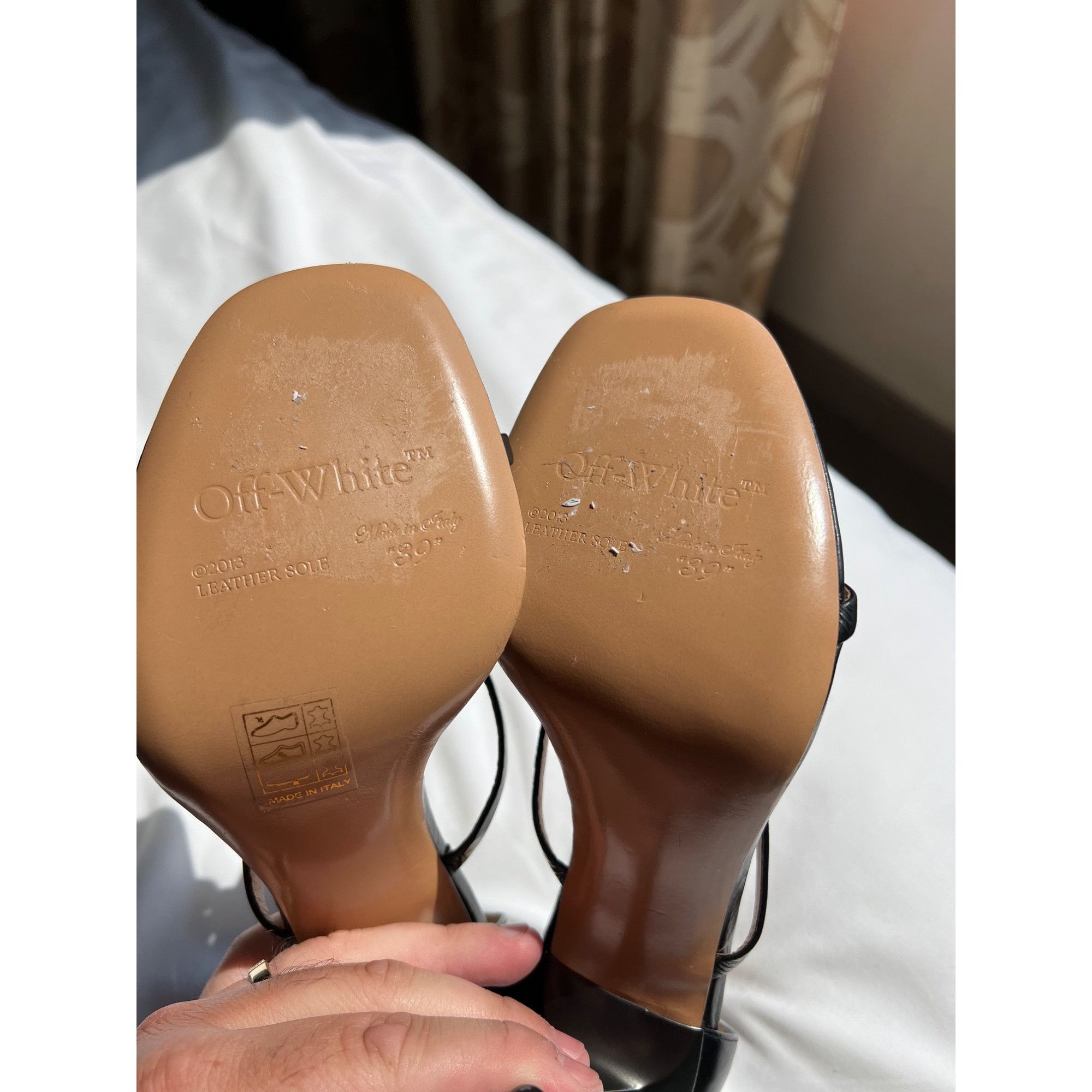 Off-White Off-White Lollipop Leather Womens Heels - Size 39 or 9 Size US 9 / IT 39 - 8 Thumbnail