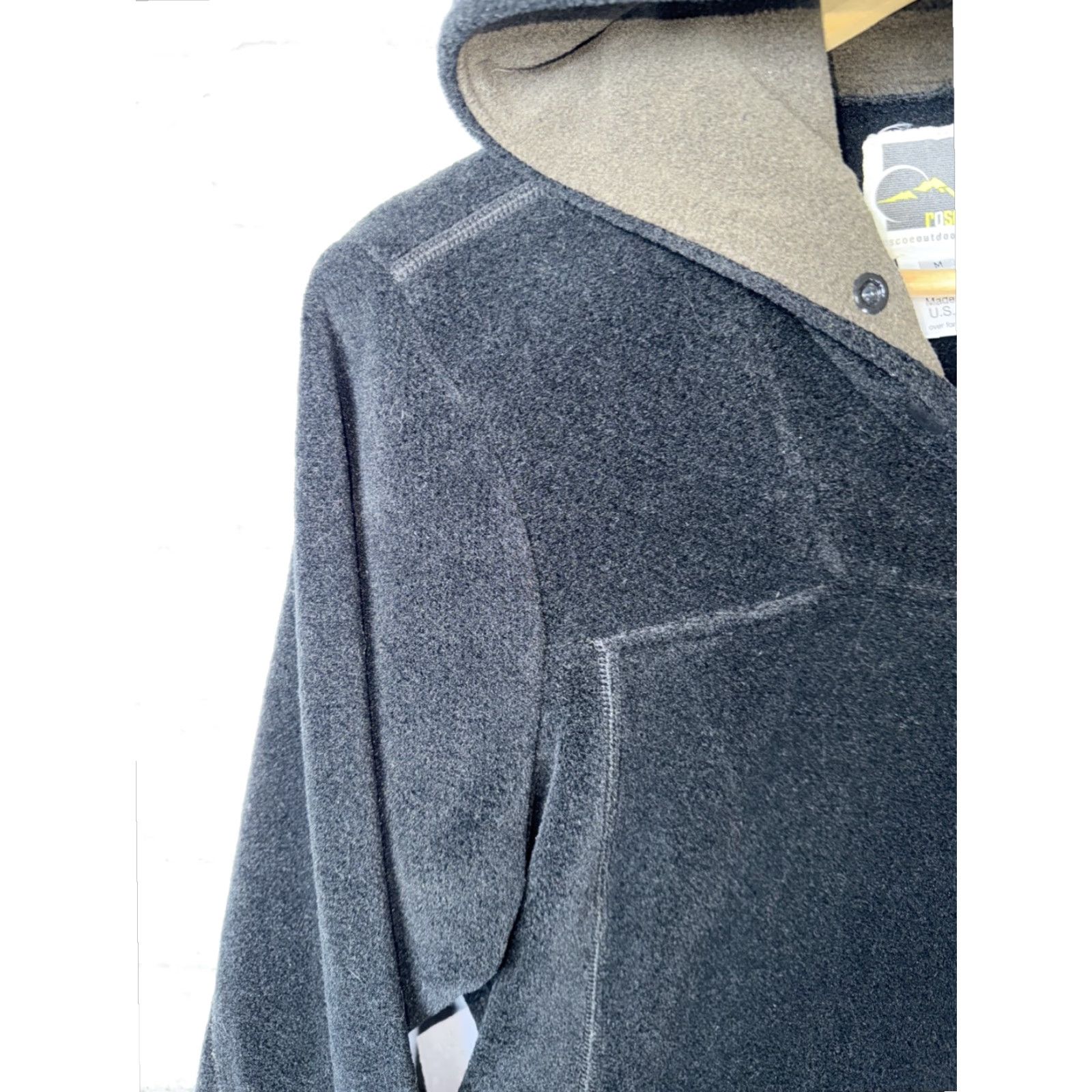 Vintage Roscoe Outdoor Fleece Pullover Hoodie Womens Medium Black Activewear Size M / US 6-8 / IT 42-44 - 6 Thumbnail