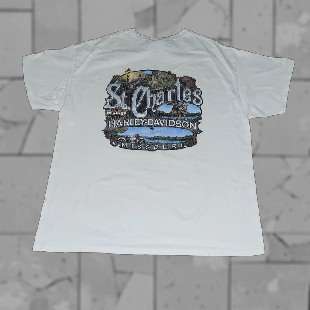 Harley Davidson Harley-davidson St. Charles graphic Tee Mens Size XL White T-Shirt Men XL Size US XL / EU 56 / 4 - 1 Thumbnail