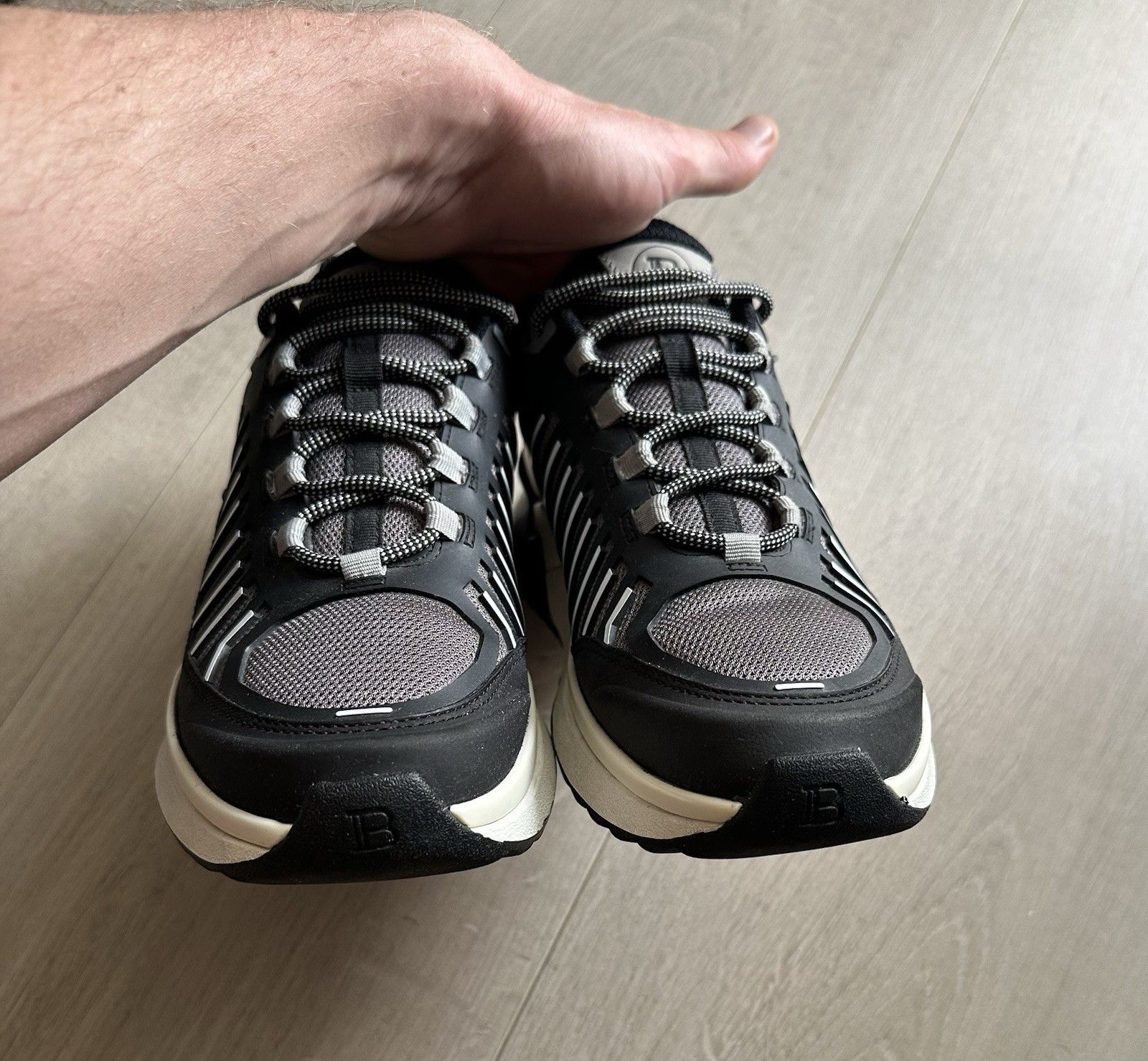 Balmain Balmain B-Trail Sneakers Black Gray Mens Shoes size 40 Size US 7.5 / EU 40-41 - 11 Thumbnail