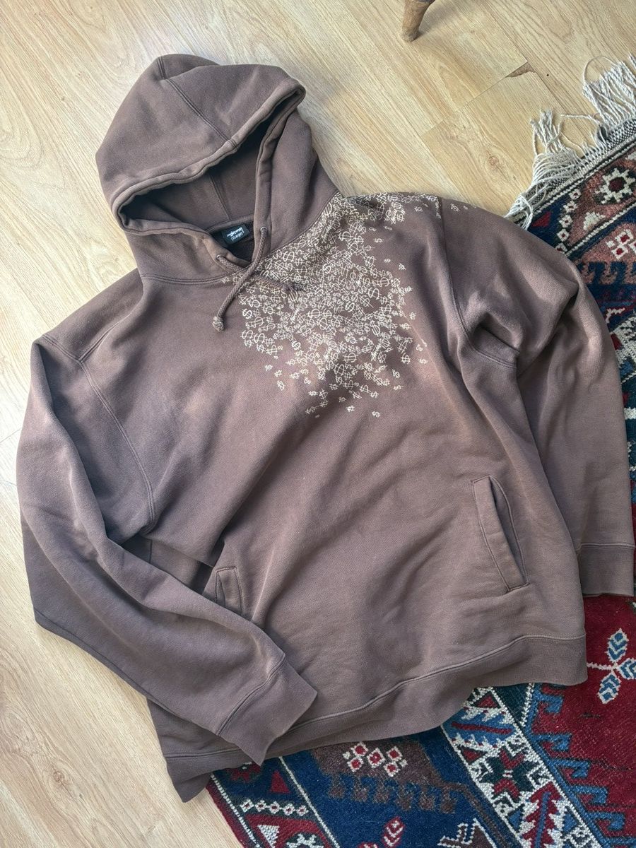 Stussy Late 90s / early 00s Brown Stussy $ hoodie Size US XL / EU 56 / 4 - 1 Thumbnail