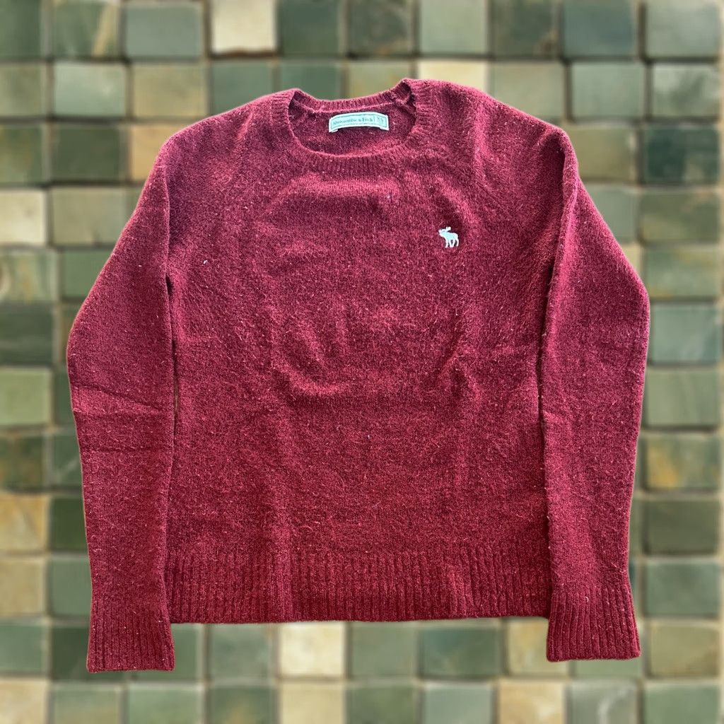 Abercrombie & Fitch Abercrombie & Fitch Sweater Womens XS Red Soft Acrylic Maroon Size XS / US 0-2 / IT 36-38 - 1 Thumbnail