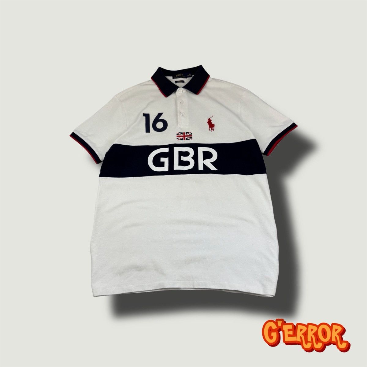 00s Ralph Lauren Polo Great Britain Big Logo T-shirt Drill