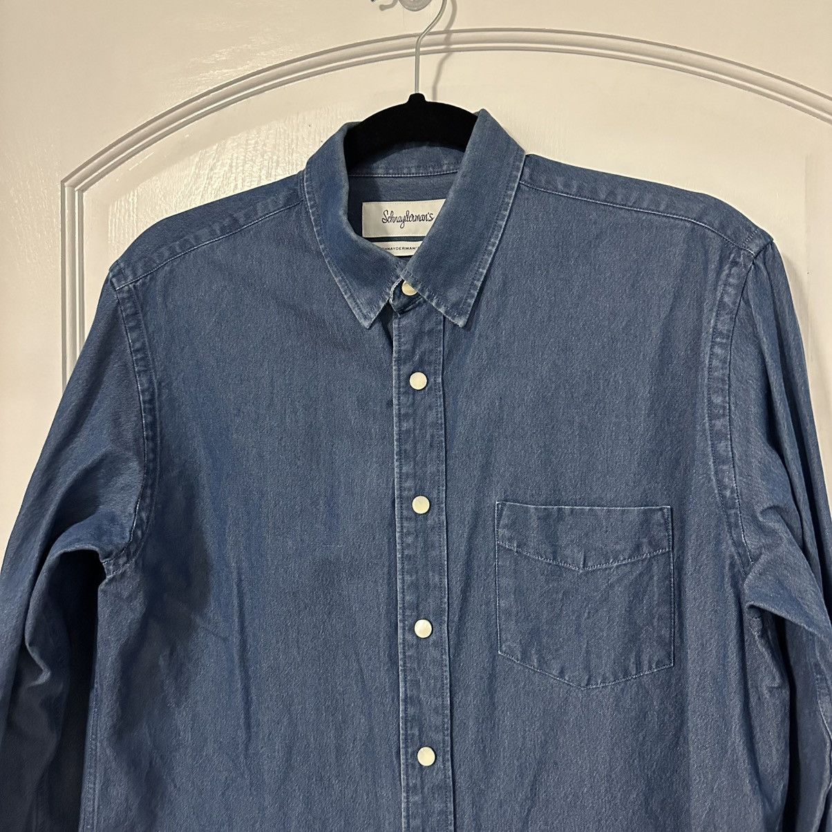 Schnaydermans Schnayderman's Denim Pocket Buttondown Shirt Size US M / EU 48-50 / 2 - 3 Thumbnail