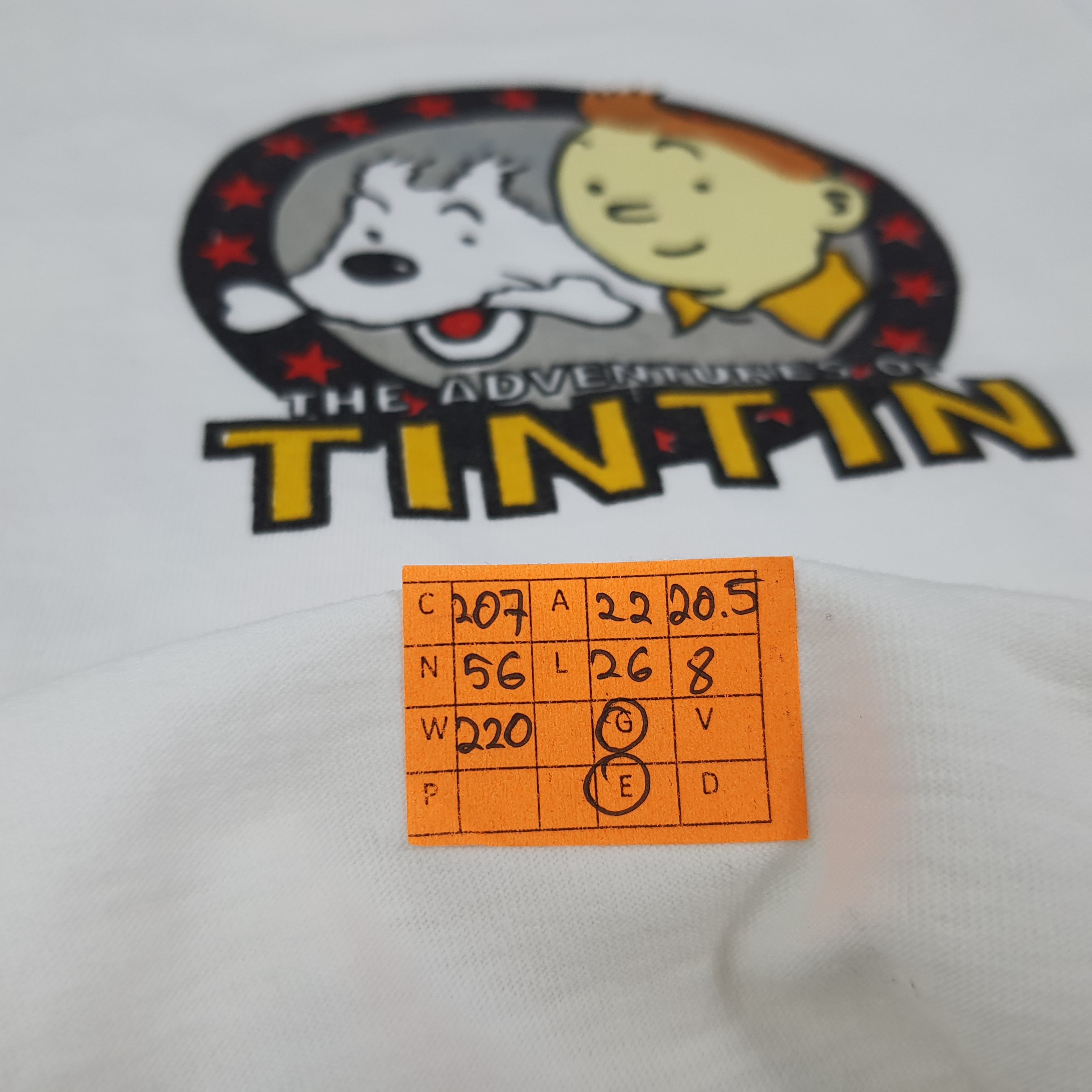 Vintage Vintage Adventure of TinTin & Snowy American Comic Tshirt Size US L / EU 52-54 / 3 - 7 Thumbnail