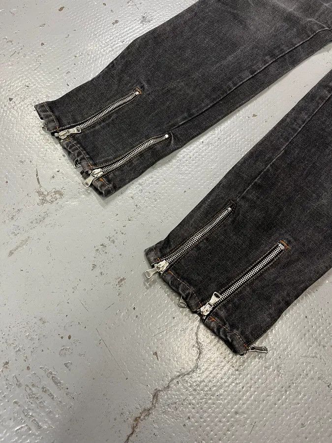 Dolce & Gabbana AW2003 Dolce & Gabbana Multi Zips Grey Denim Jeans Size US 31 - 8 Thumbnail