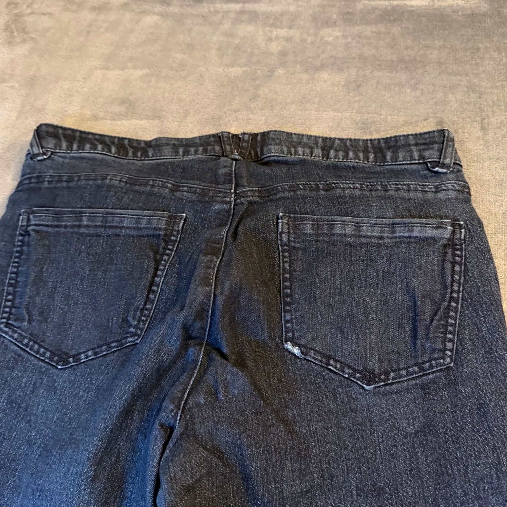 Vintage VINTAGE DEMOCRACY Jeans Dark Wash Stretch 14 Women 35x26" Denim Spandex Polyester Cotton Blend Jegging 5-Pocket High Rise Womens Size 36" / US 14 / IT 50 - 3 Thumbnail