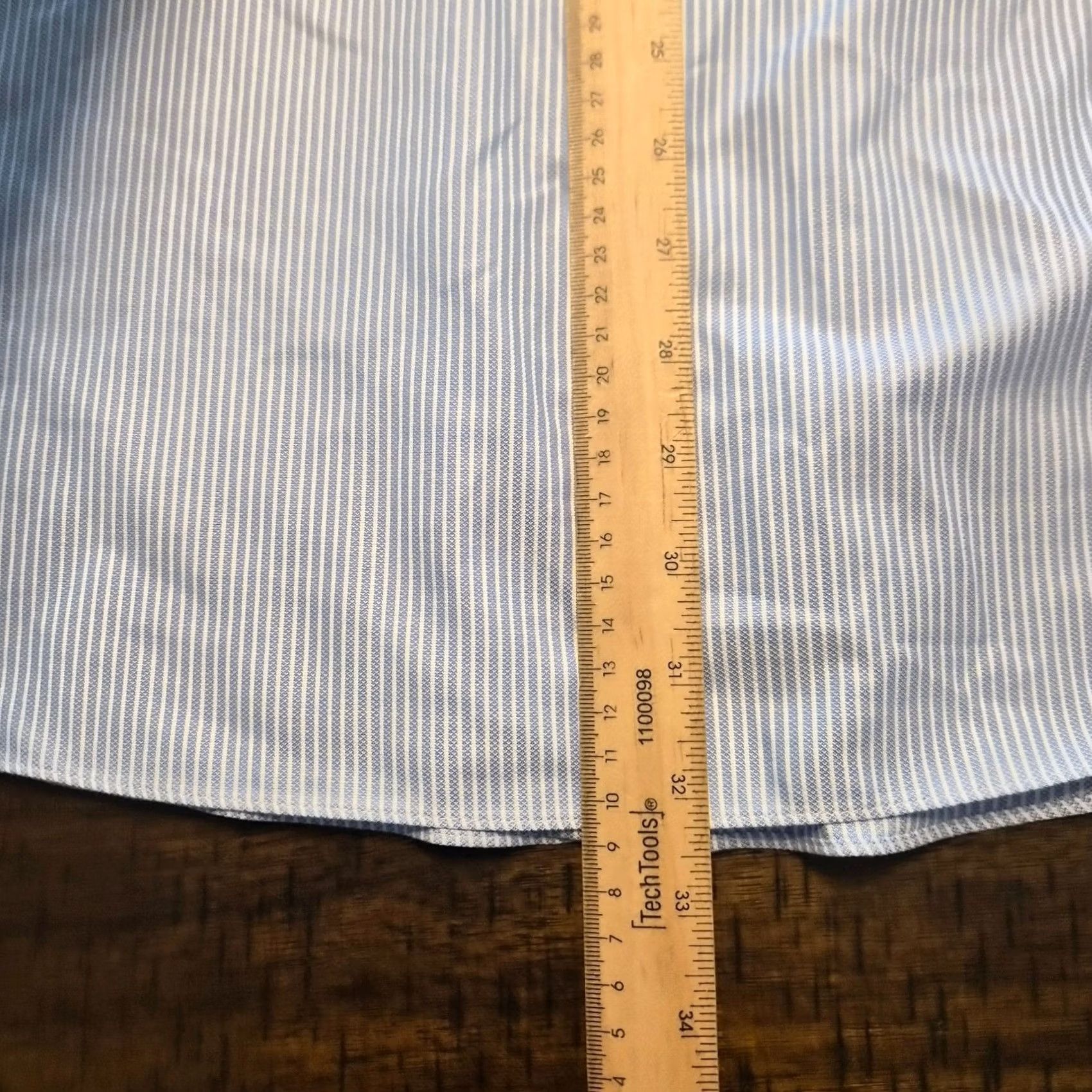 Brooks Brothers Brooks Brothers Dress Shirt Mens 17 Regent Fit Non Iron Supima Blue White G193 Size 46R - 7 Thumbnail