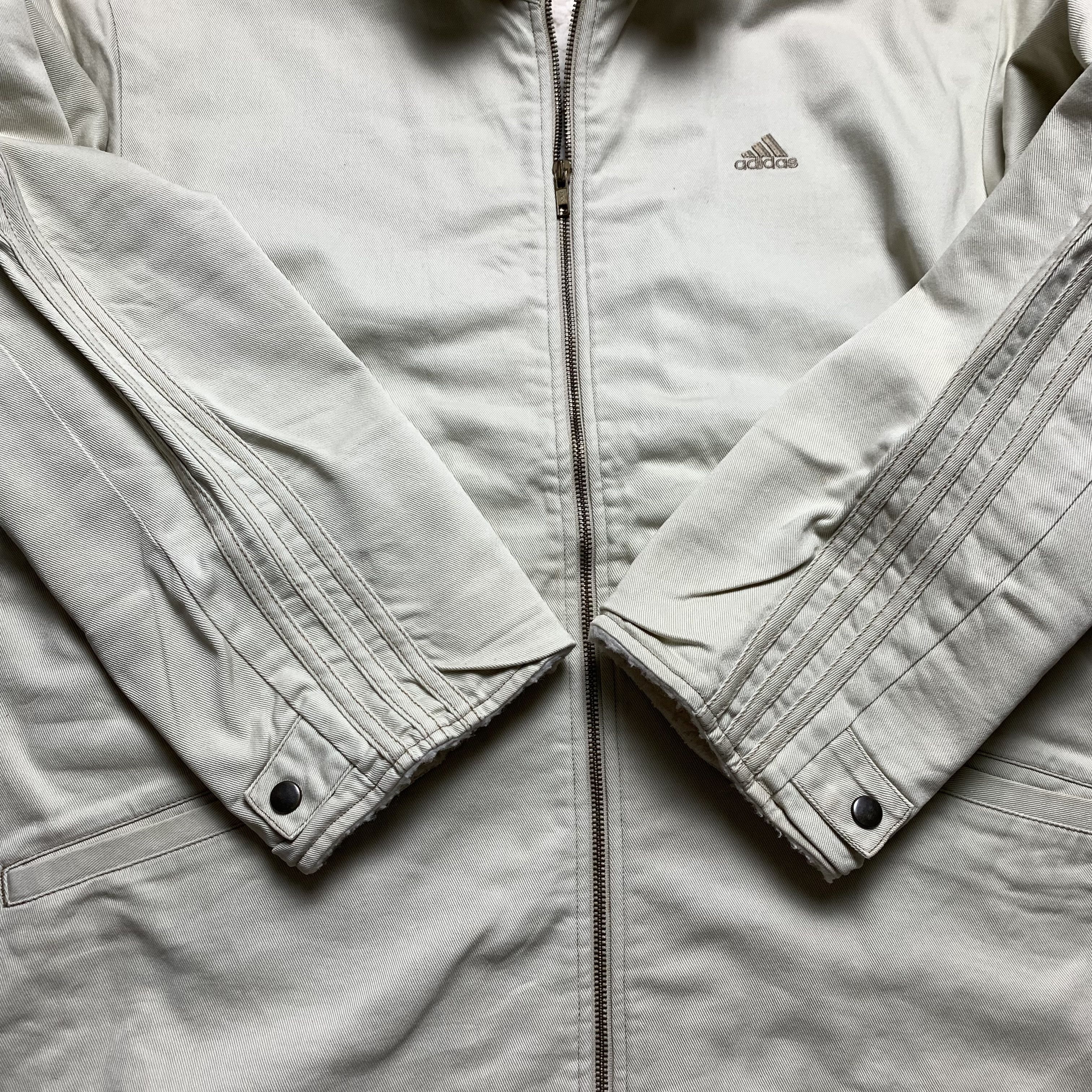 Adidas 2000s Adidas Three Stripes Fur Lined Coat Jacket Y2K Size US L / EU 52-54 / 3 - 4 Thumbnail